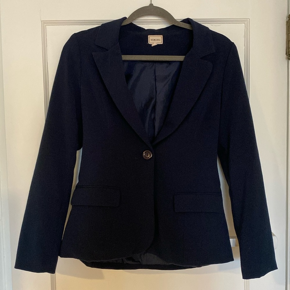 Navy stretchy blazer